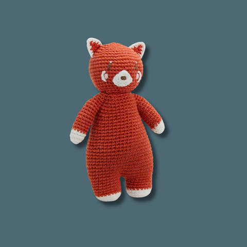 Crocheted red panda