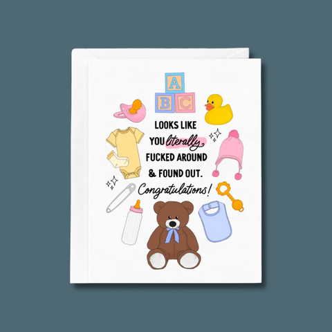 Baby things surrounding text