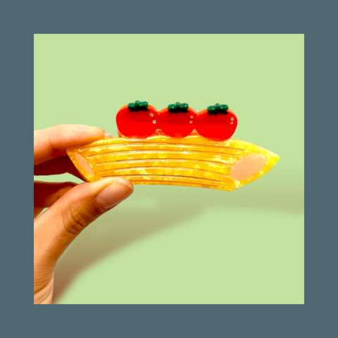 Penne And Tomato Hair Claw