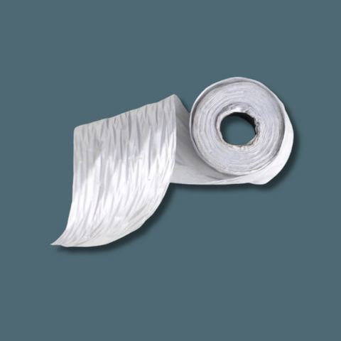 Silver Crepe Paper Eco Ribbon