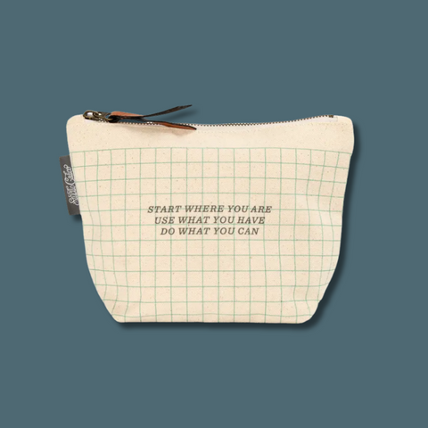 Do What You Can Zippered Canvas Pouch