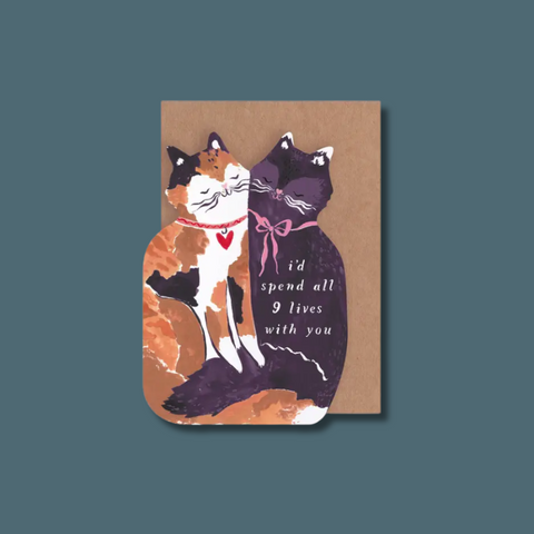 Nine Lives Cats Card