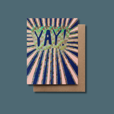 Holographic Yay Foil Card