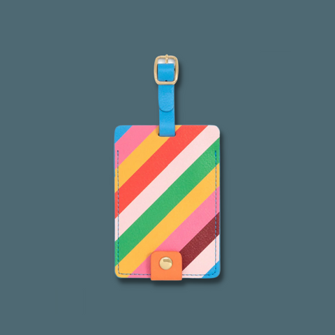 Stripey luggage tag