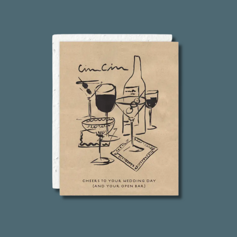 Cin Cin Wedding Card