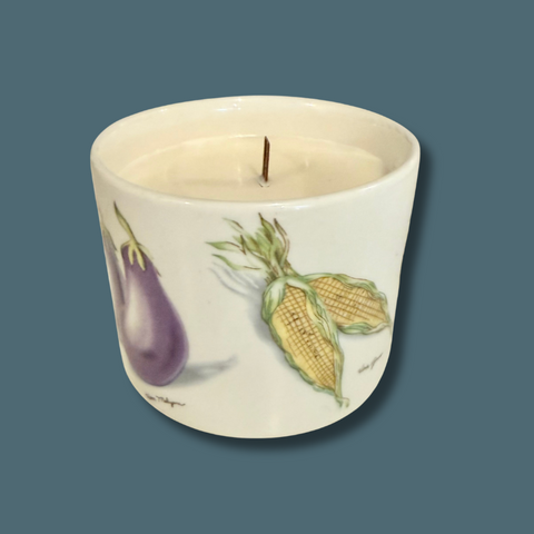 Vintage Vegetable Soup Cup Candle