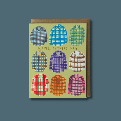 Flannel Shirts Father's Day Card