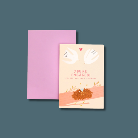 Love Birds Engagement Card