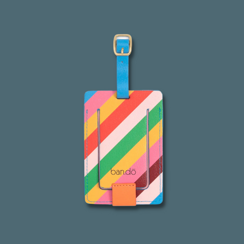 Stripey luggage tag
