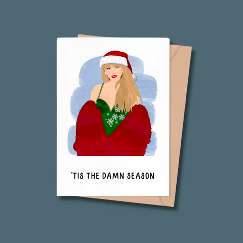 Taylor in a santa hat