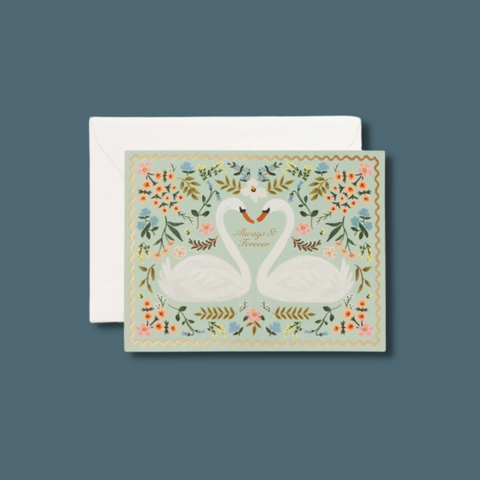 Swans and florals