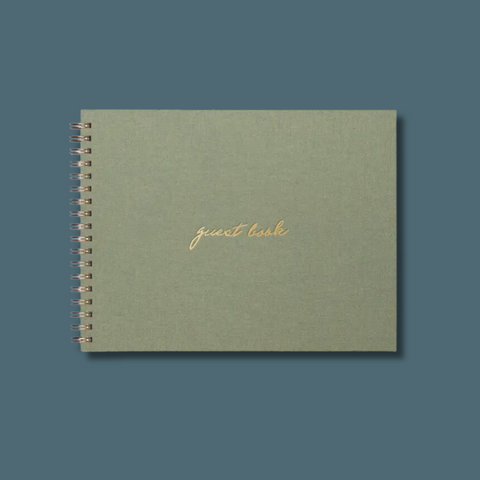 Green Script Guest Book