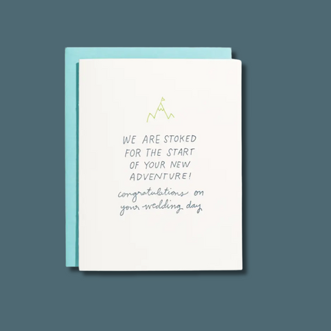 Stoked Wedding Card