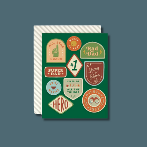 Dad Merit Badges Card