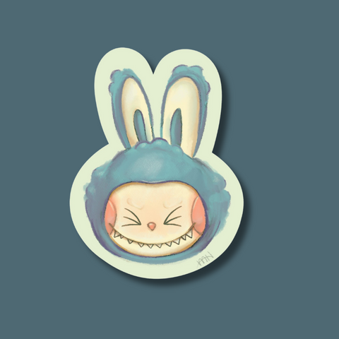 Blue Labubu Sticker
