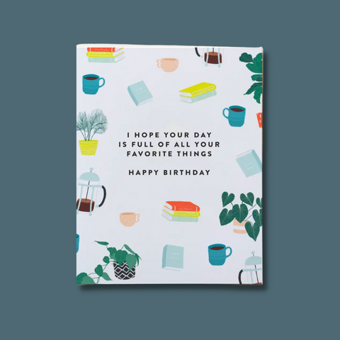 Coffee mugs, plants, and books