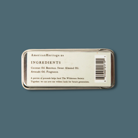 Solid cologne in tin