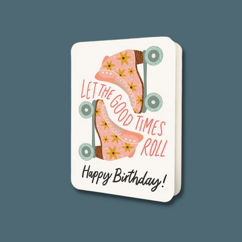 Roller skates and text