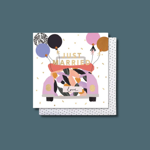 Just Married Car Card