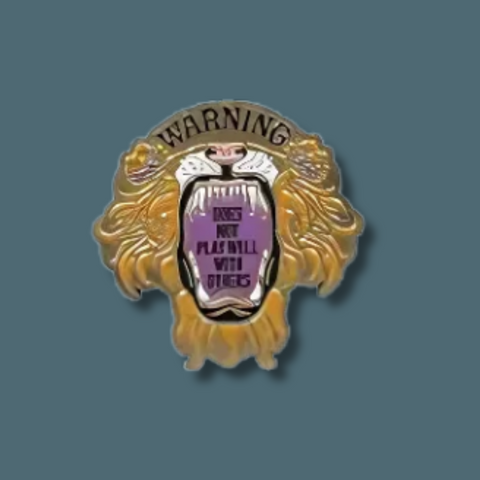 Warning Lion Lapel Pin