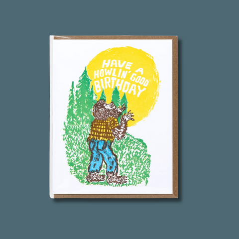 Werewolf Birthday Card