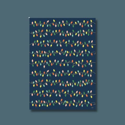 Holiday Lights Wrapping Paper Sheet