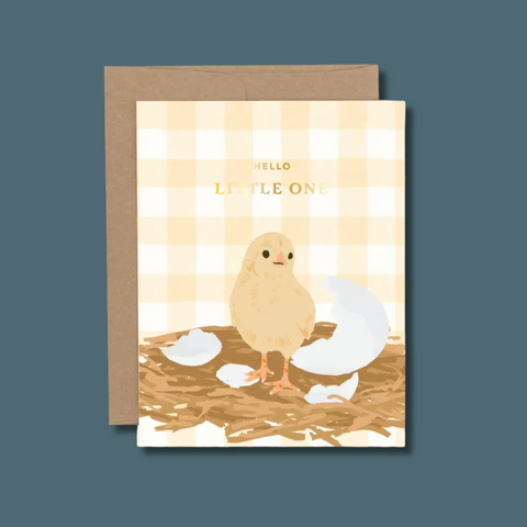 Hello Little One Baby Chick Card