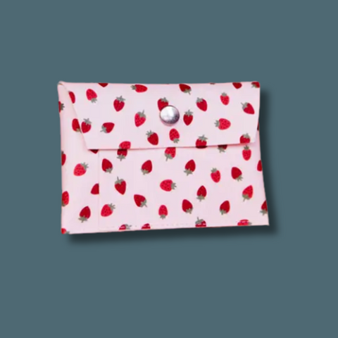 Strawberries Pink Card Wallet