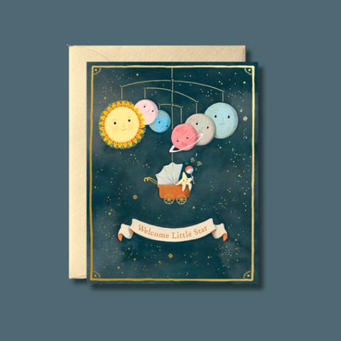 Welcome Little Star Baby Card