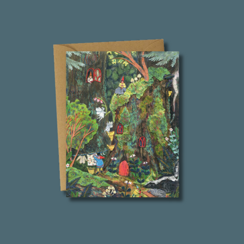 Phoebe Wahl Gnome Home Scene Card