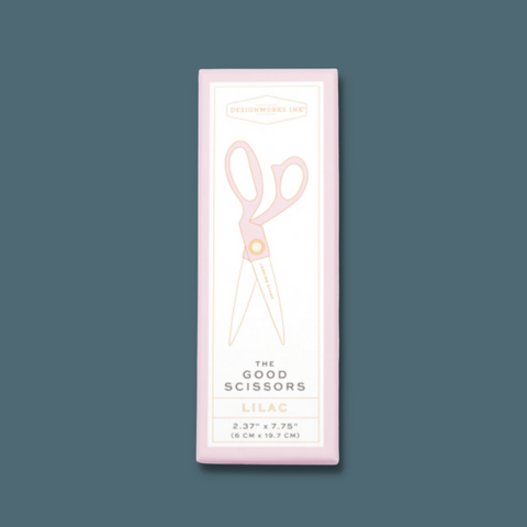 Lilac scissors in box