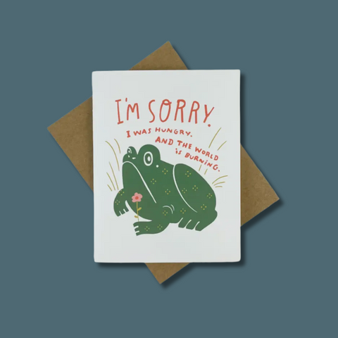 I'm Sorry Frog Card
