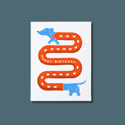 Wiener Dog Birthday Card