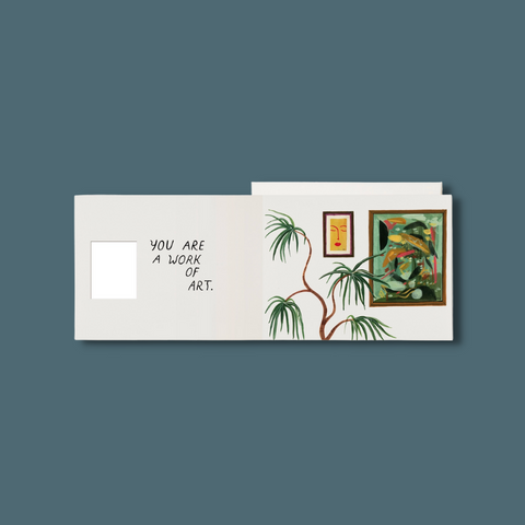 Two frames and a houseplant