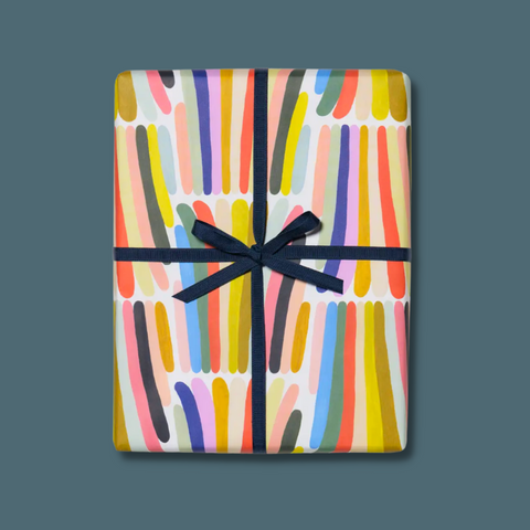 Multicolor strokes on white