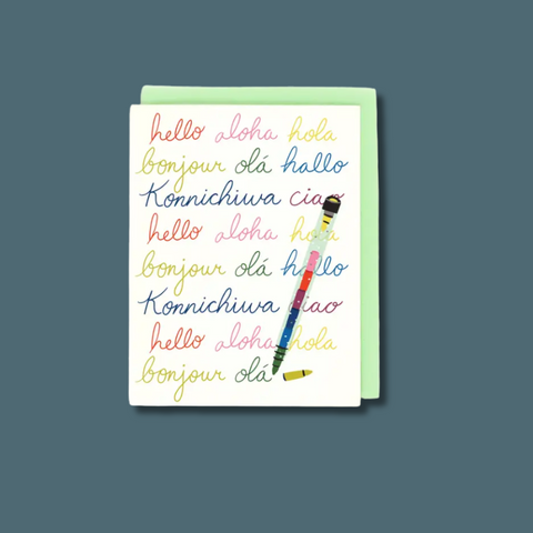 Nineties Hello Card