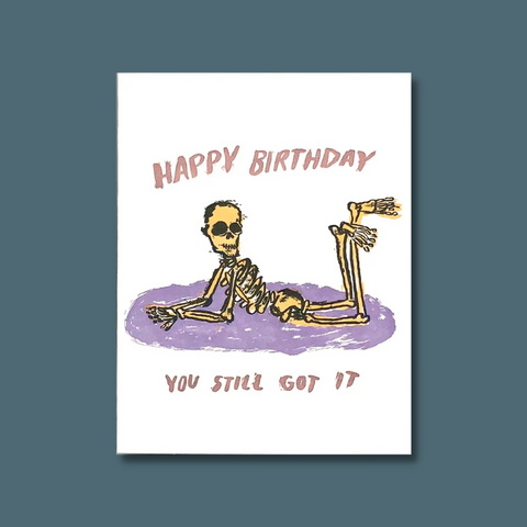 Sexy skeleton on a rug