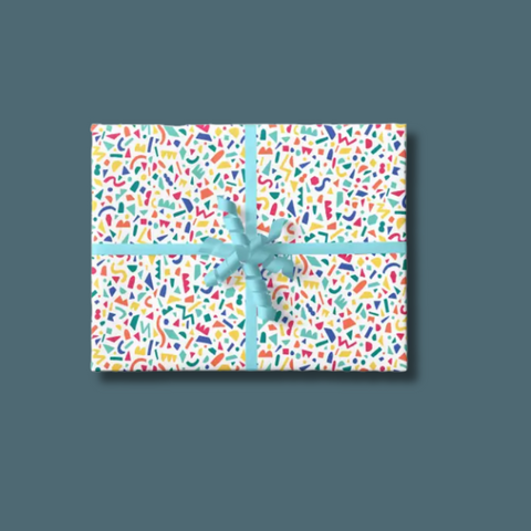 Confetti Gift Wrap Sheets Roll