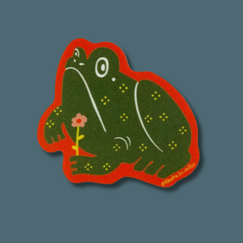 Frowny Frog Sticker