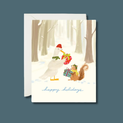 Woodland Gift Exchange Card