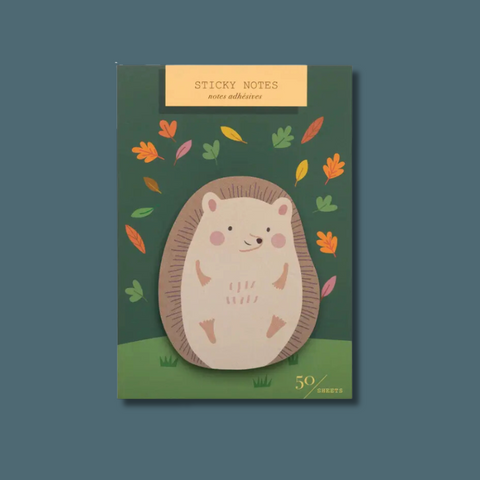 Hedgehog Die-Cut Sticky Notes