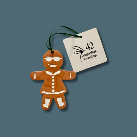 Handcrafted Ceramic Gingerbread Friend Ornament