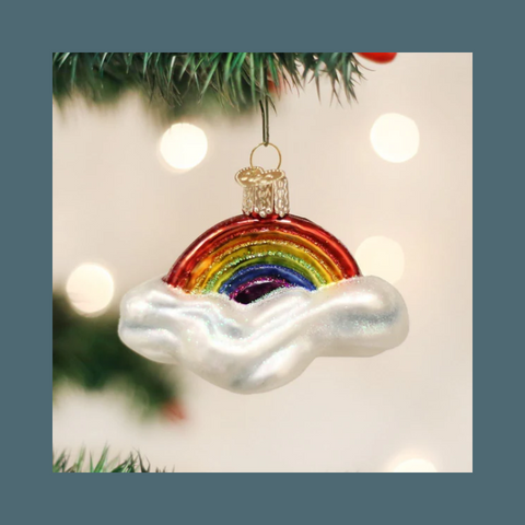 Old World Christmas Rainbow Blown Glass Ornament