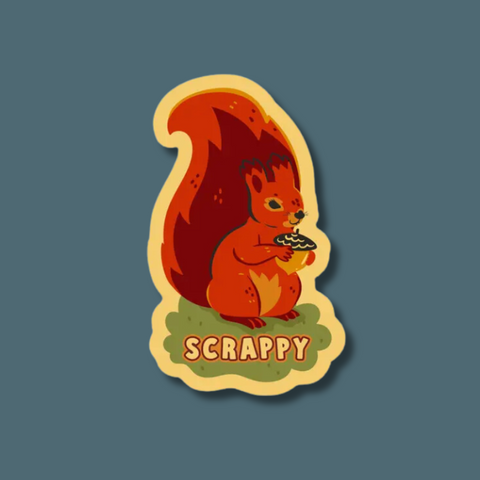 Scrappy Squirrel Sticker