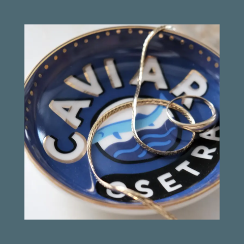 Caviar Porcelain Trinket Dish