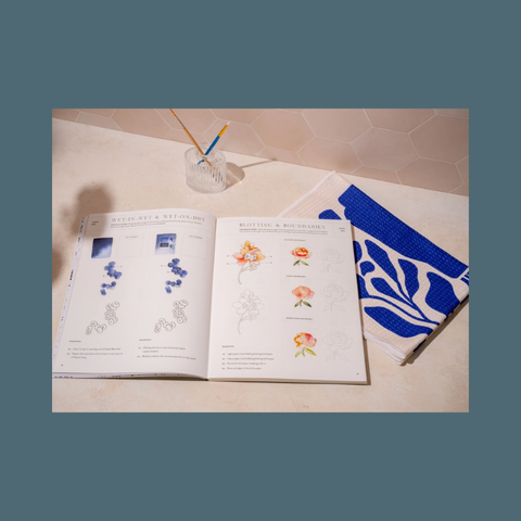 Cafe In Bloom Watercolor Workbook 