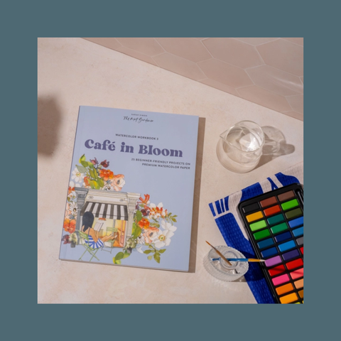 Cafe In Bloom Watercolor Workbook 