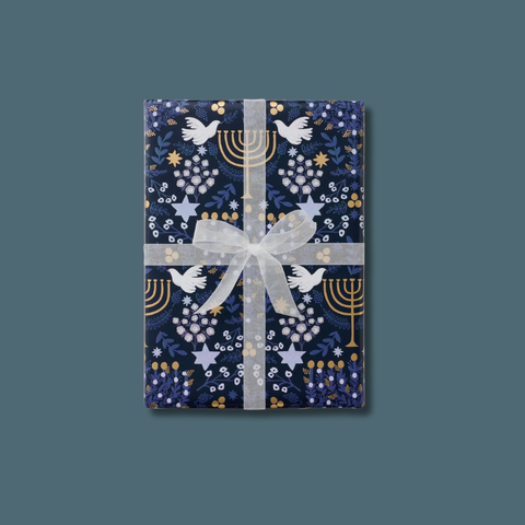 Laurel Menorah Continuous Wrapping Roll