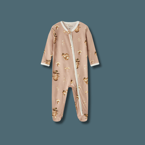 Organic Cotton Zipper Footed Romper