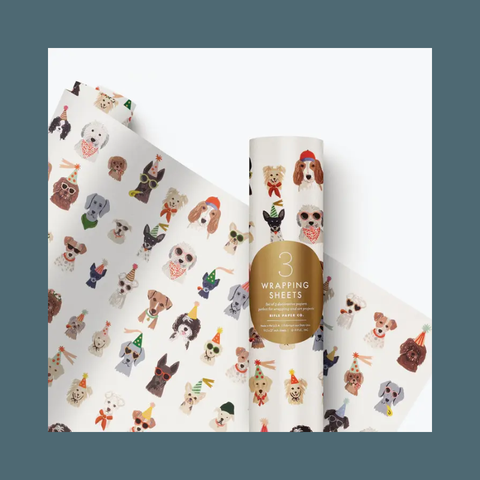 Party Pups Wrapping Sheets Roll